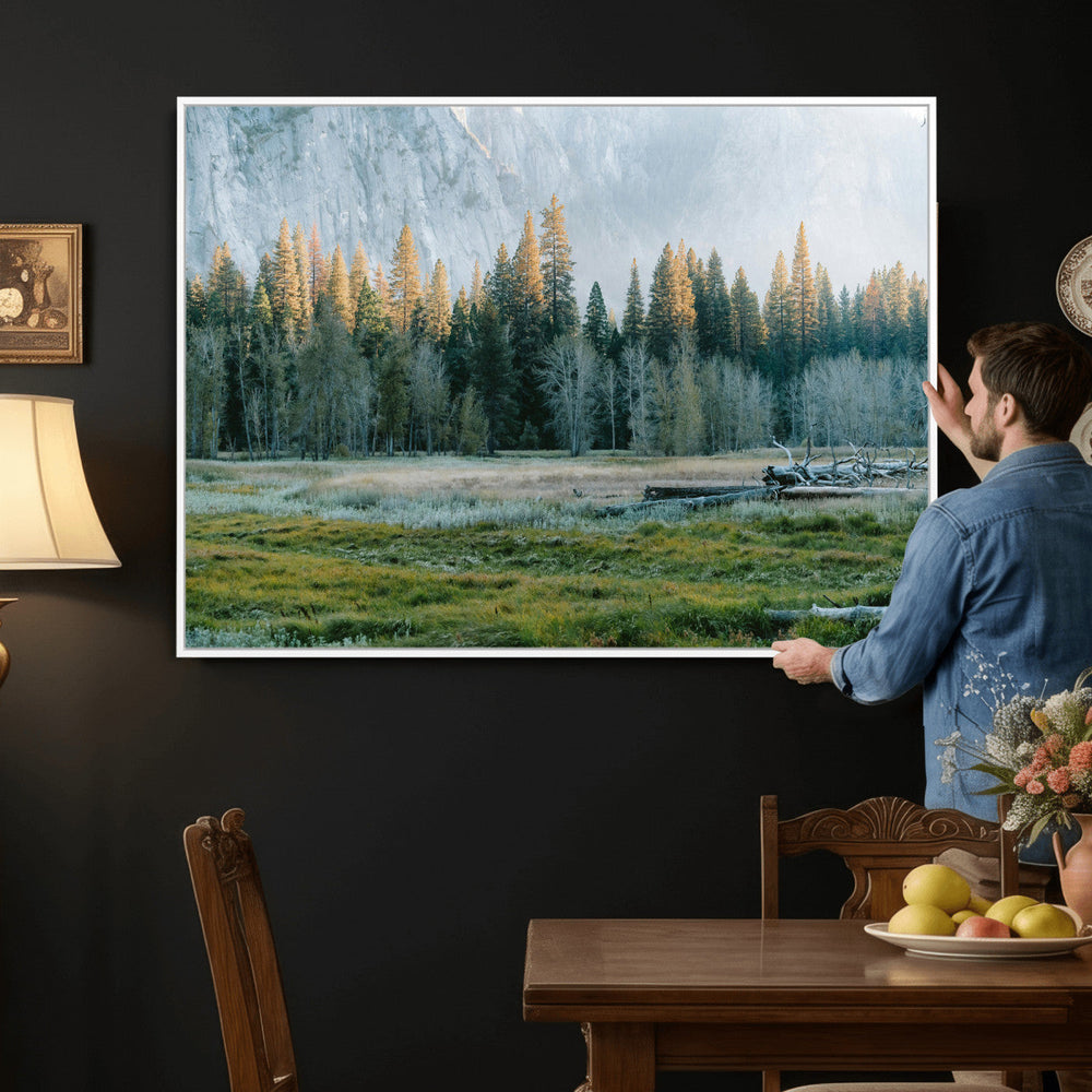 Forest Meadow Wall Art Canvas Print, Pine Tree Landscape