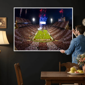 Oklahoma Memorial Stadium Wall Art Canvas Print – Oklahoma