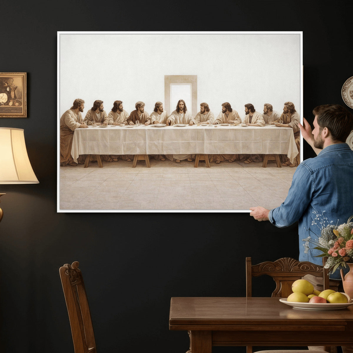 The Last Supper Wall Art Canvas Print, Jesus Christ Biblical