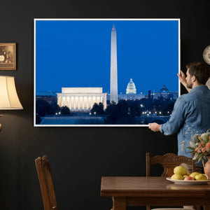 Washington DC Skyline Wall Art Canvas Print – Lincoln