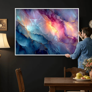 Colorful Abstract Canvas Wall Art Print, Vibrant Popup Color Art Print