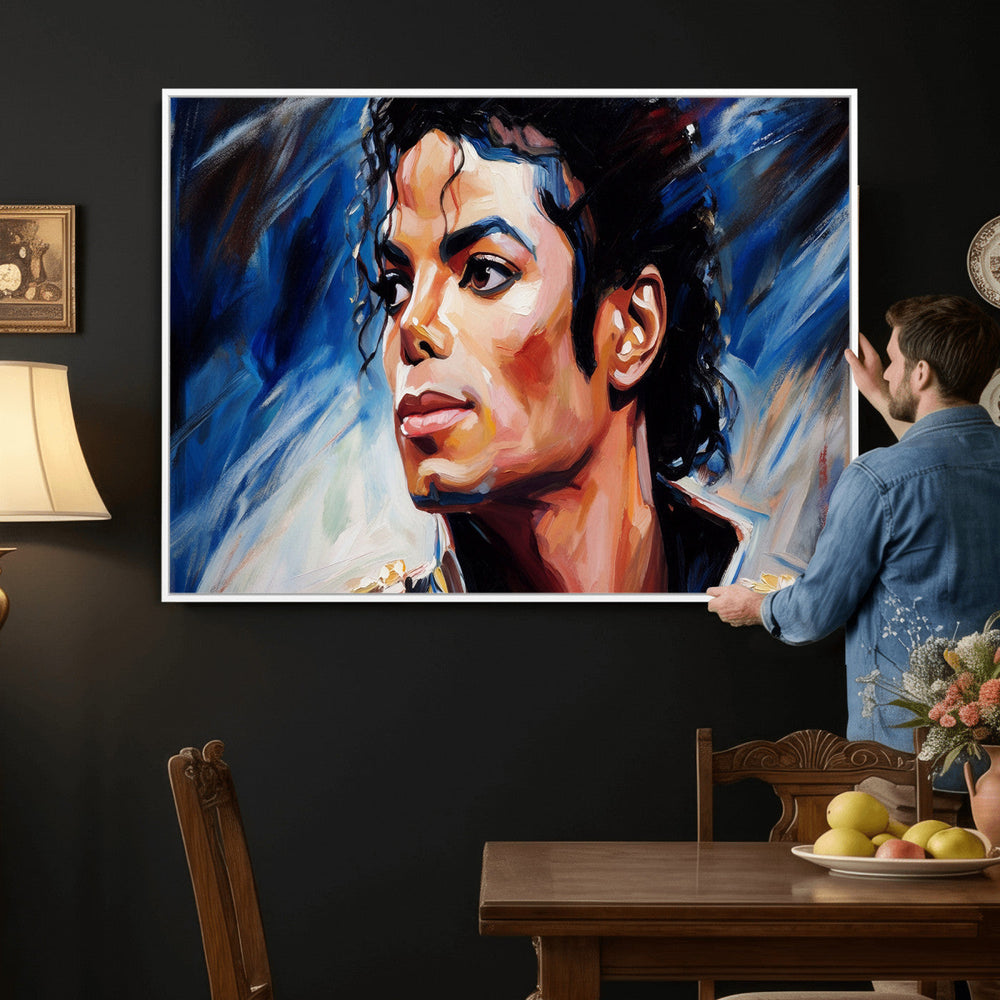 Abstract Michael Jackson Photo Wall Art Canvas Print