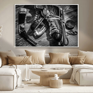 Old Pair of Mens Skates Wall Art Canvas, Men Skates Wall Art