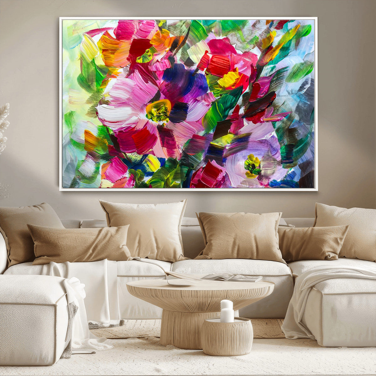 Oil Flower Abstract Canvas Print