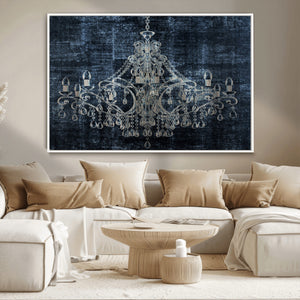 Dark Chandelier Wall Art Canvas Print