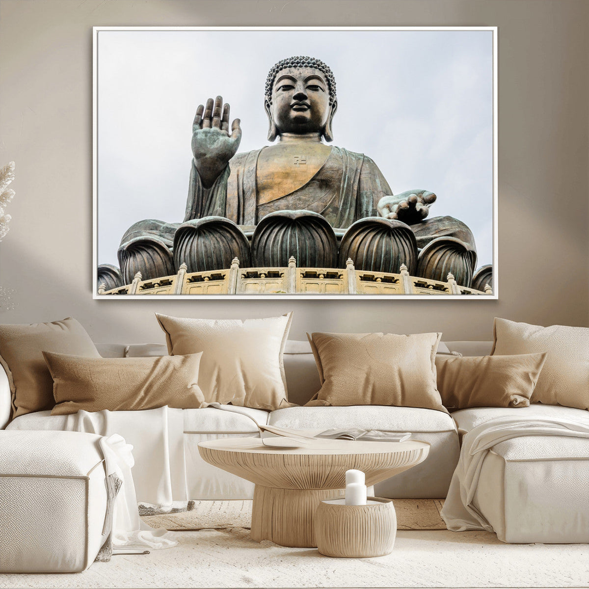 Buddha Statue Wall Art Canvas Print