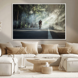 Cycling Road Bike in the Morning, Cycling Road Bike Canvas