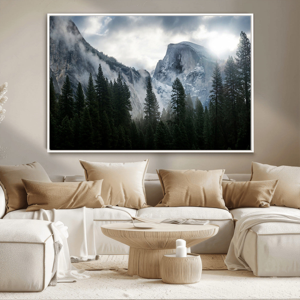 Yosemite National Park El Capitan Foggy Mountain Wall Art |