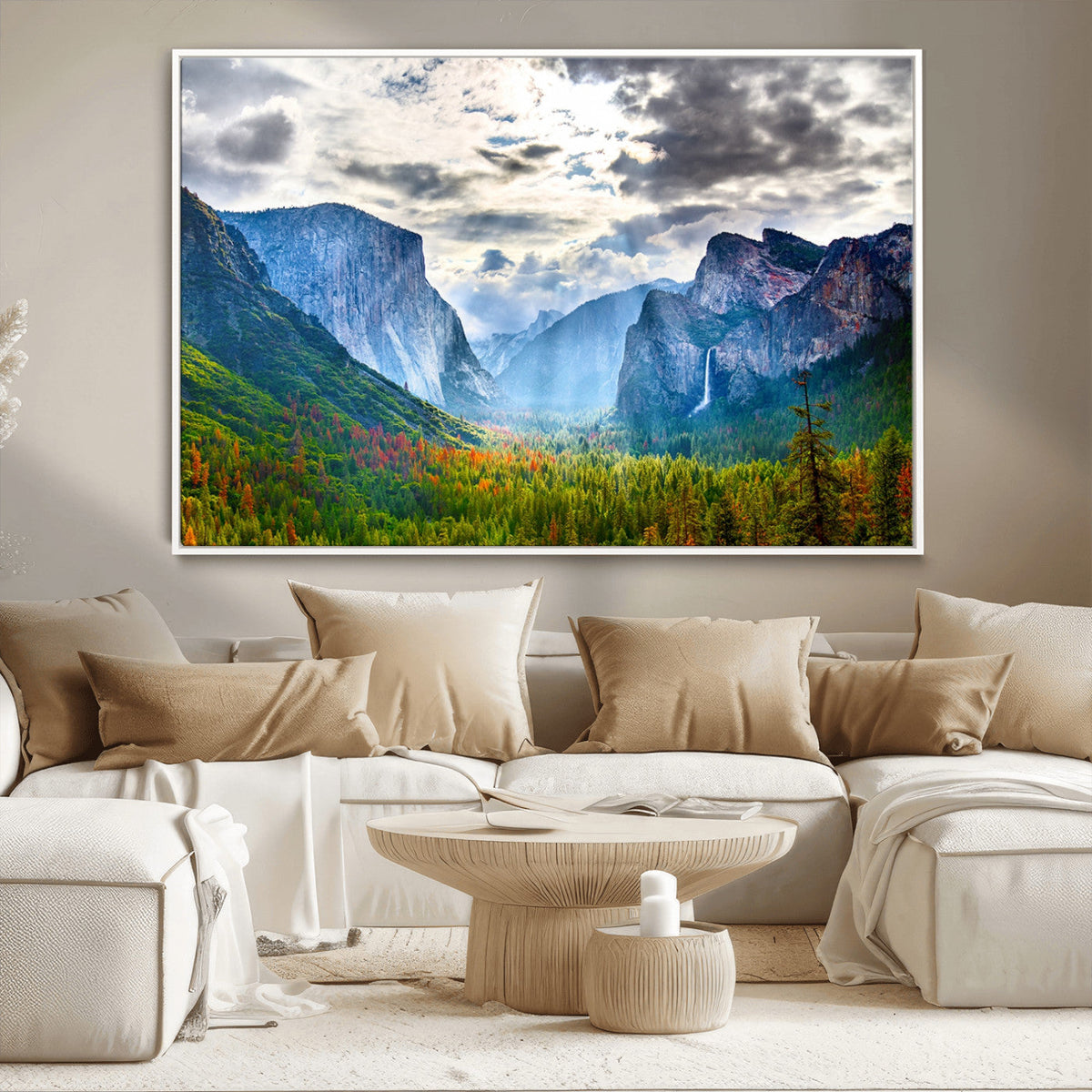 Yosemite Park Half Dome 3 Panel Canvas Print | Large Giclée