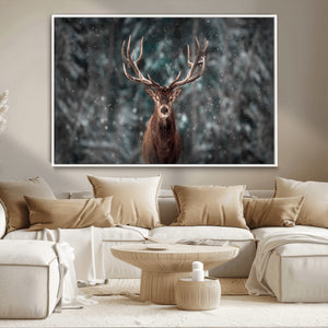 Wall Art Deer Art Animal Canvas, Framed Wall Art Deer Canvas