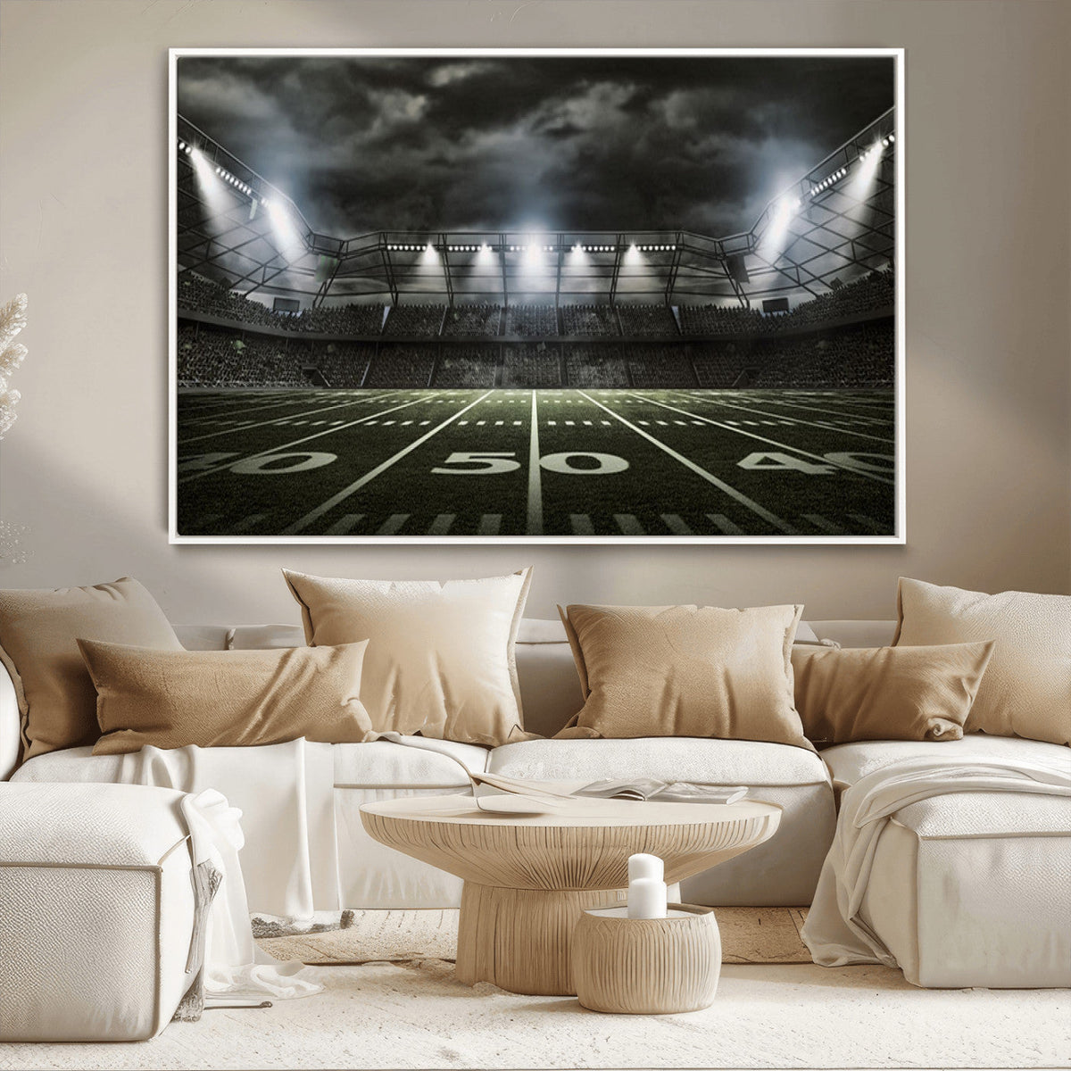 American Football Stadium Wall Art Canvas Print, Stadium