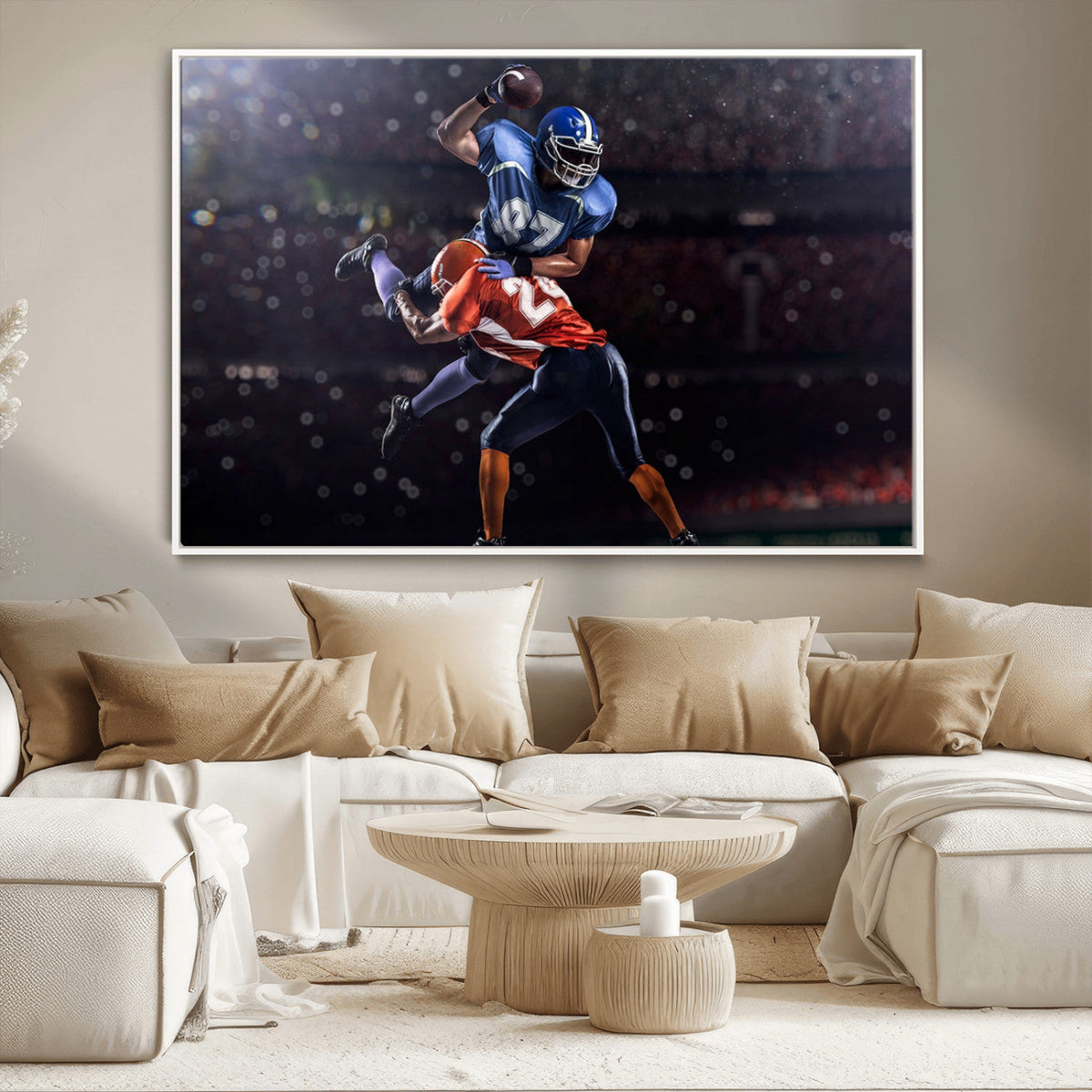American Football Wall Art Canvas Print, Stadium Sport Wall