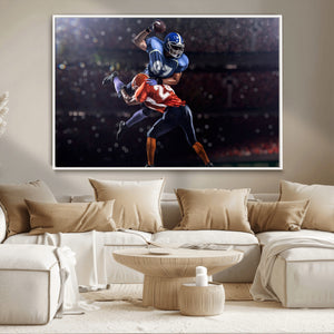 American Football Wall Art Canvas Print, Stadium Sport Wall