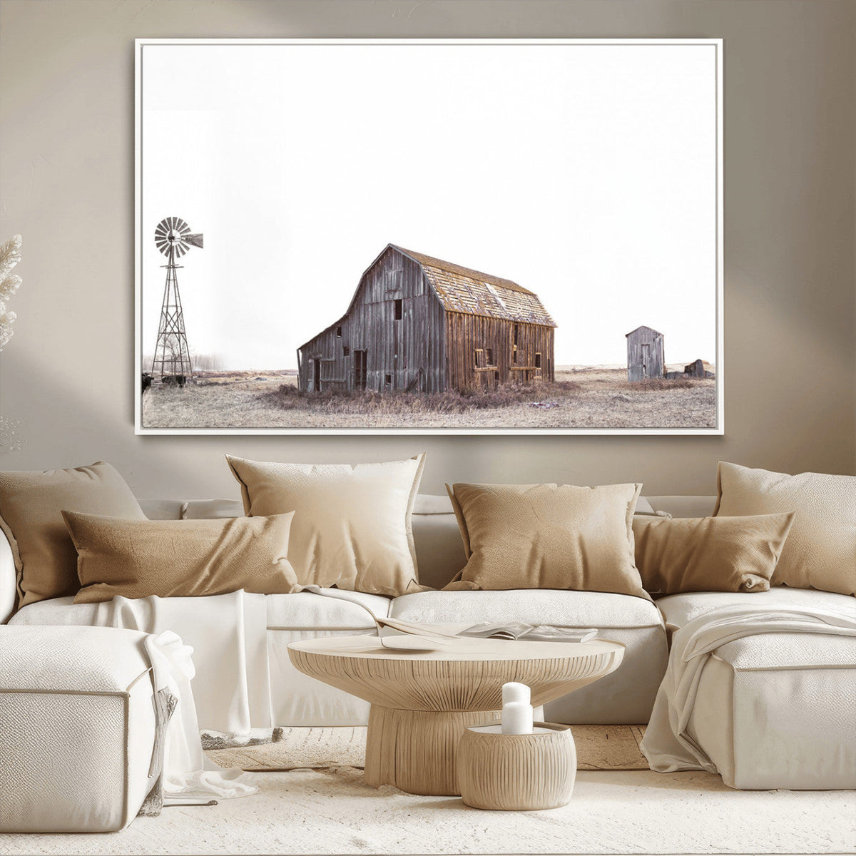 Set of 3 Rustic Farmhouse Wall Art Prints – Country Barn,