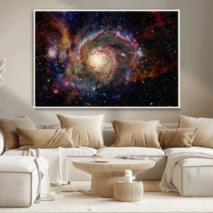 Nebula and Galaxies in Space Wall Art Canvas Print, Spiral