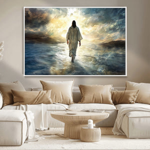 Jesus Walking on Water Wall Art | Canvas Print | Ready to