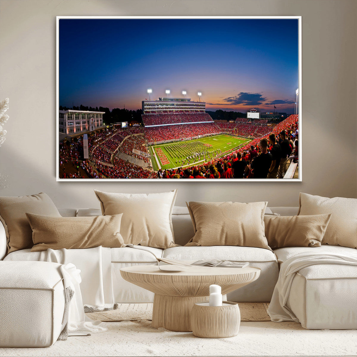 Wolfpack Football Team Wall Art Print - Raleigh