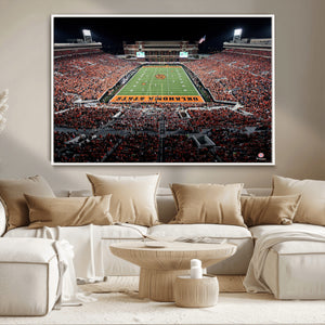 Oklahoma State Cowboys Canvas Print, Football Team Print -