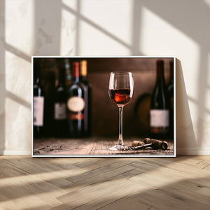 Red Wine and Bottle Canvas Print