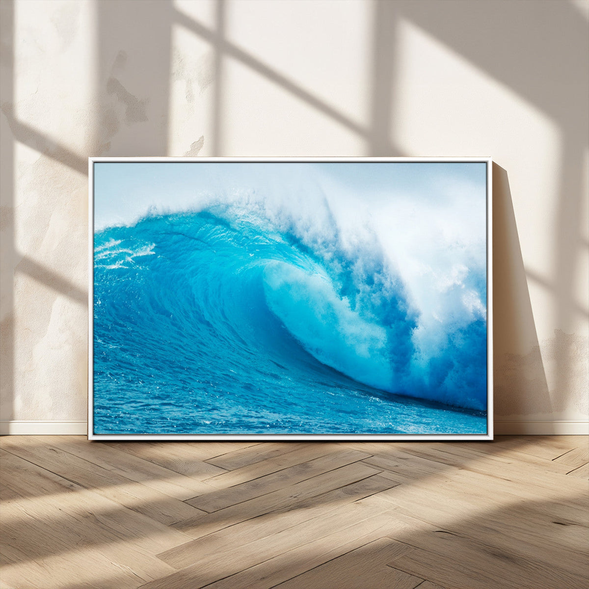 Big Ocean Surfing Wave Wall Art Canvas Print