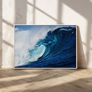 Ocean Wave at Sunset Canvas Art, Large Wall Print of Vibrant