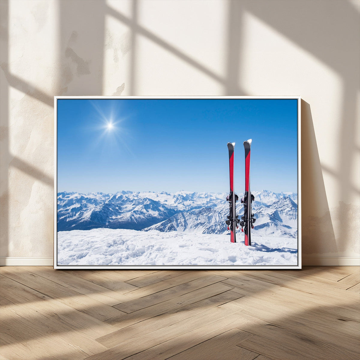 Ski Season Snow Wall Art Canvas Print