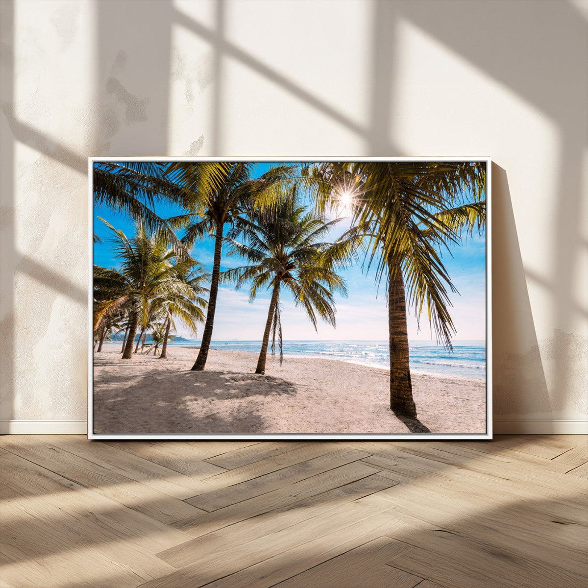 Palm Beach Tropical Island Wall Art Canvas Print