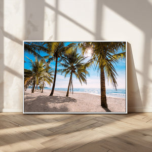 Palm Beach Tropical Island Wall Art Canvas Print