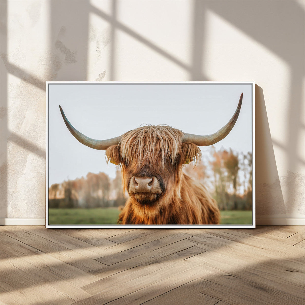 Highland Cow Animal Scottish Cattle Art Print Farmhouse Wall