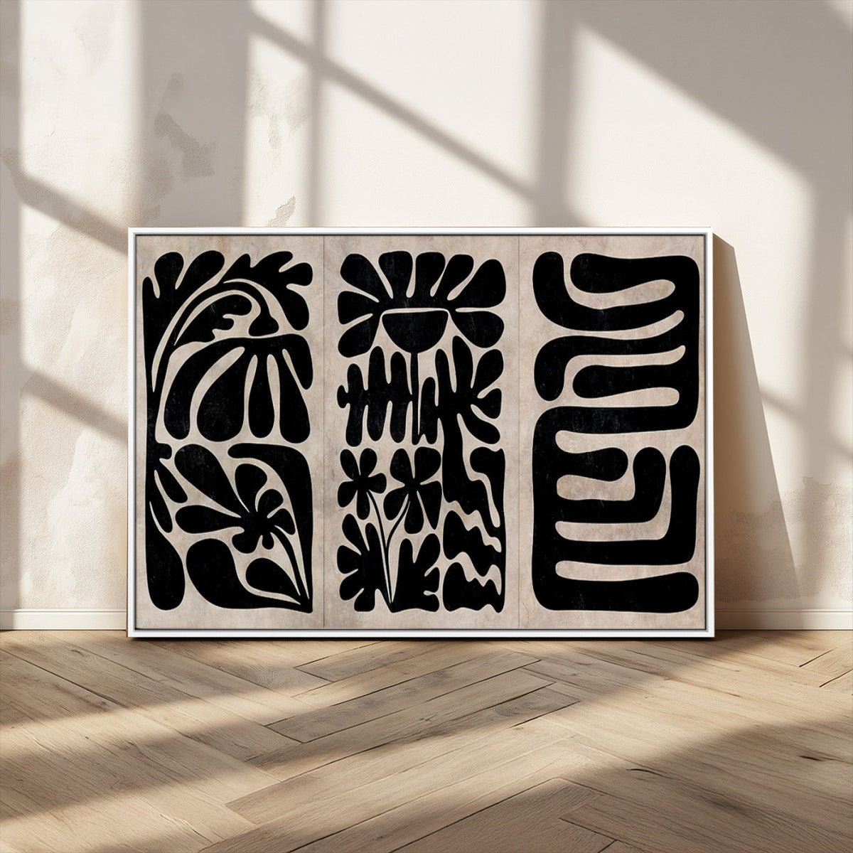 Canvas Print Wall Art Abstract Art Boho, Framed Boho Art
