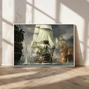 Pirate Ship War Wall Art Canvas Print