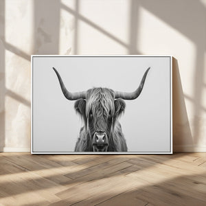 Farmhouse Longhorn Wall Art Canvas Print, Longhorn Texas