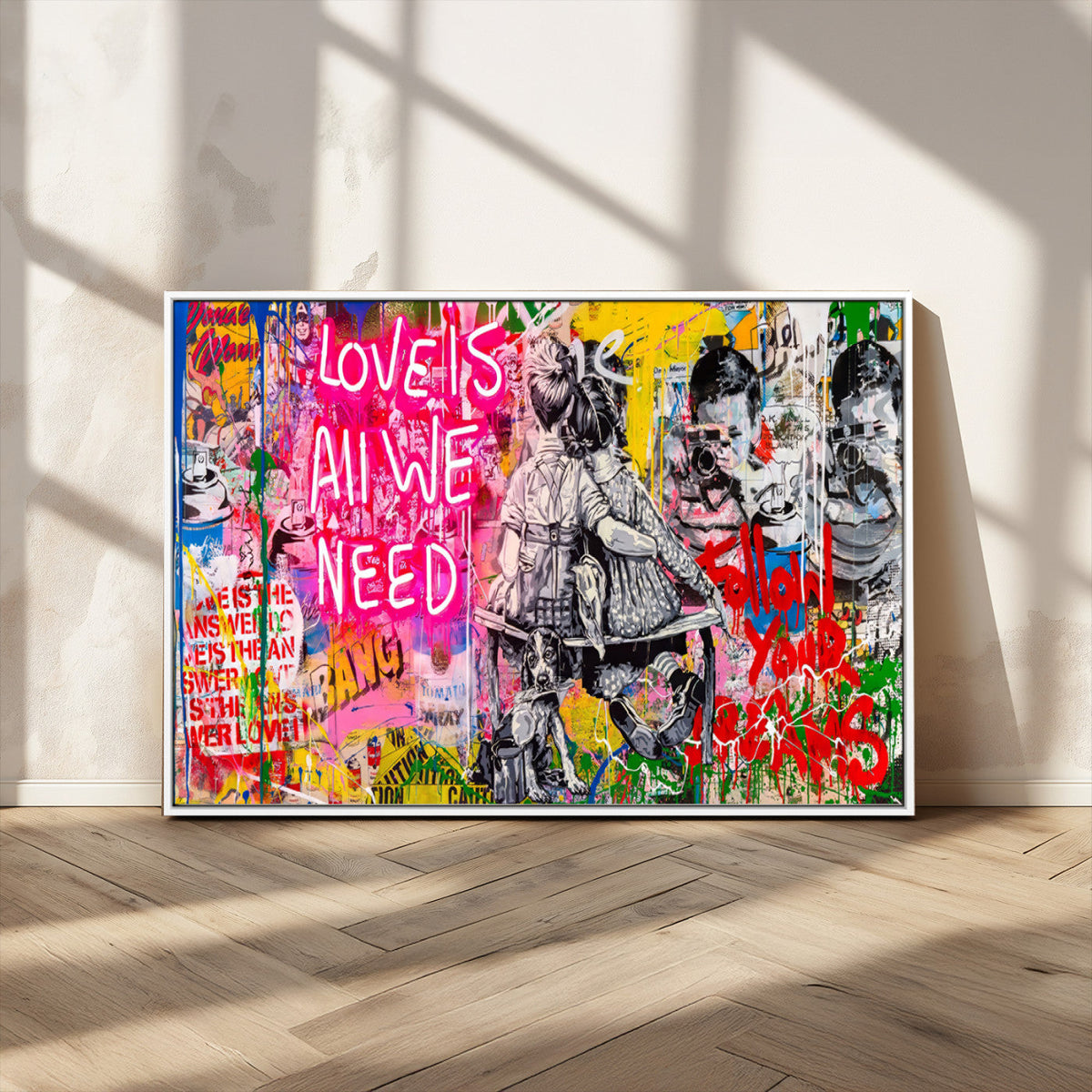 Follow Your Dreams & Love is All We Need Graffiti Street Art