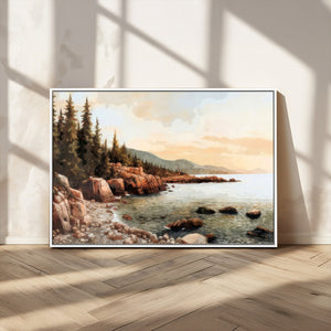 Serene Coastal View of Acadia National Park Wall Art -