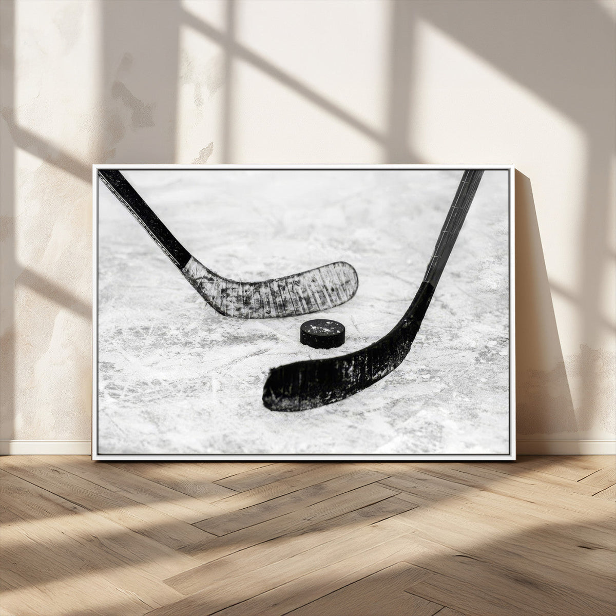 Winter Ice Hockey Sport Canvas Wall Art Print - Hockey Wall