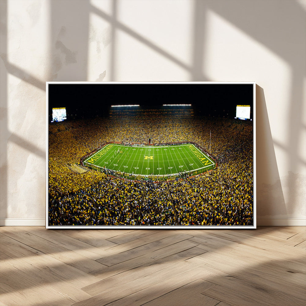 Stadium in Michigan Wall Art Canvas Print, Framed American