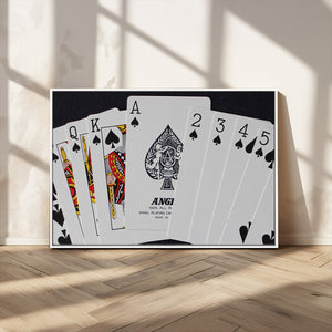 Poker Wall Art - Playing Cards Canvas Wall Art Print - Ace
