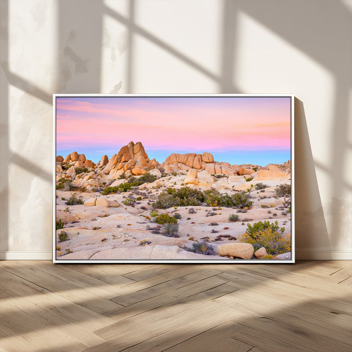 Vibrant Sunset Sky Wall Art Canvas Print – Framed Joshua