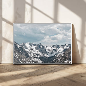 Snowy Peaks Wall Art Canvas Print – Alpine Wilderness