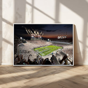 Penn State Stadium Wall Art – White Out Football Game Canvas