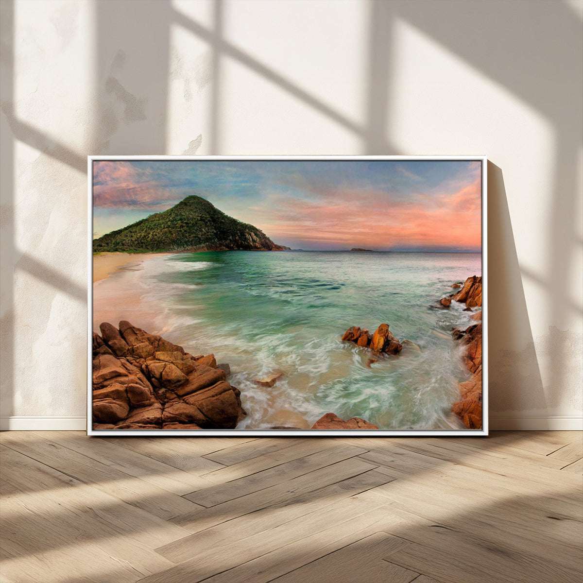 Coastal Landscape Wall Art Canvas Print – Rocky Shore and