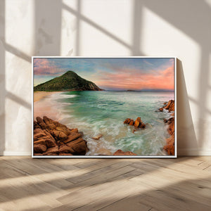 Coastal Landscape Wall Art Canvas Print – Rocky Shore and