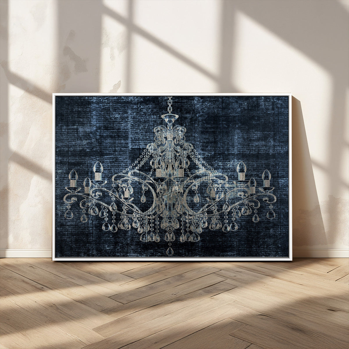 Dark Chandelier Wall Art Canvas Print