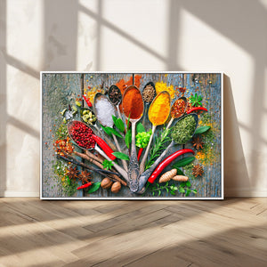 Spoonful of Spices Cooking Wall Art Canvas Print - Vibrant
