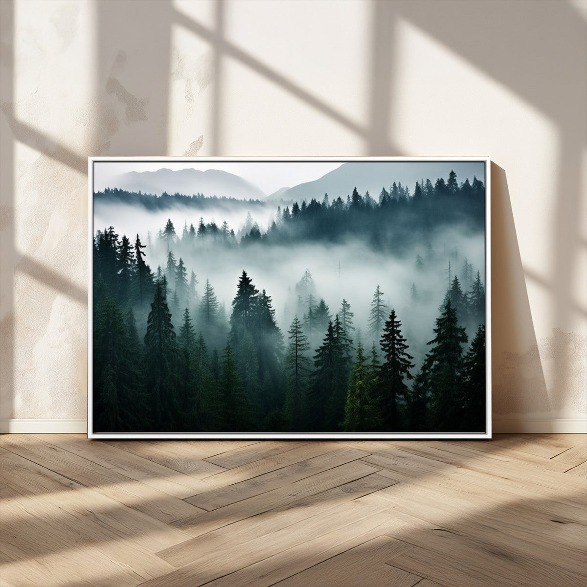 Captivating Misty Forest Wall Art Canvas, Premium Canvas