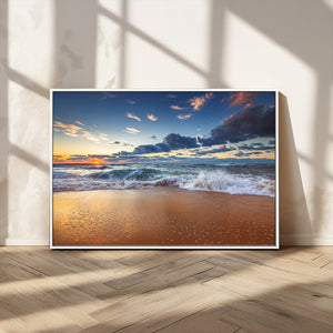 Beach Canvas Wall Art - Coastal Seascape Print for Living