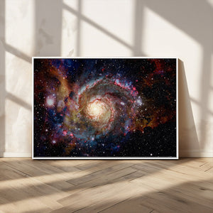 Nebula and Galaxies in Space Wall Art Canvas Print, Spiral