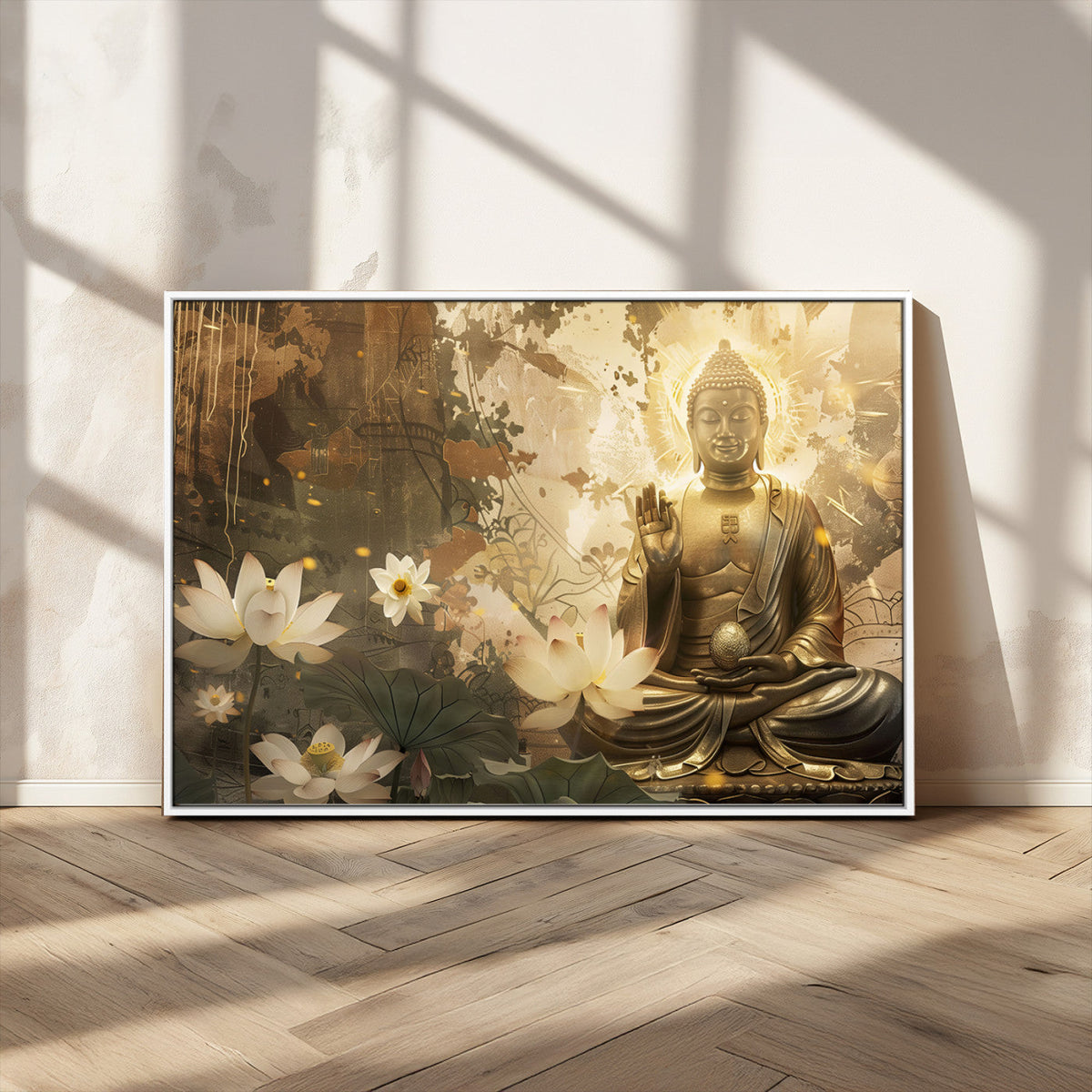 Zen Buddha Wall Art Canvas Print | Peaceful Meditation Decor