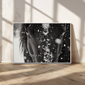 Winter Horse Snow Wall Art Canvas Print
