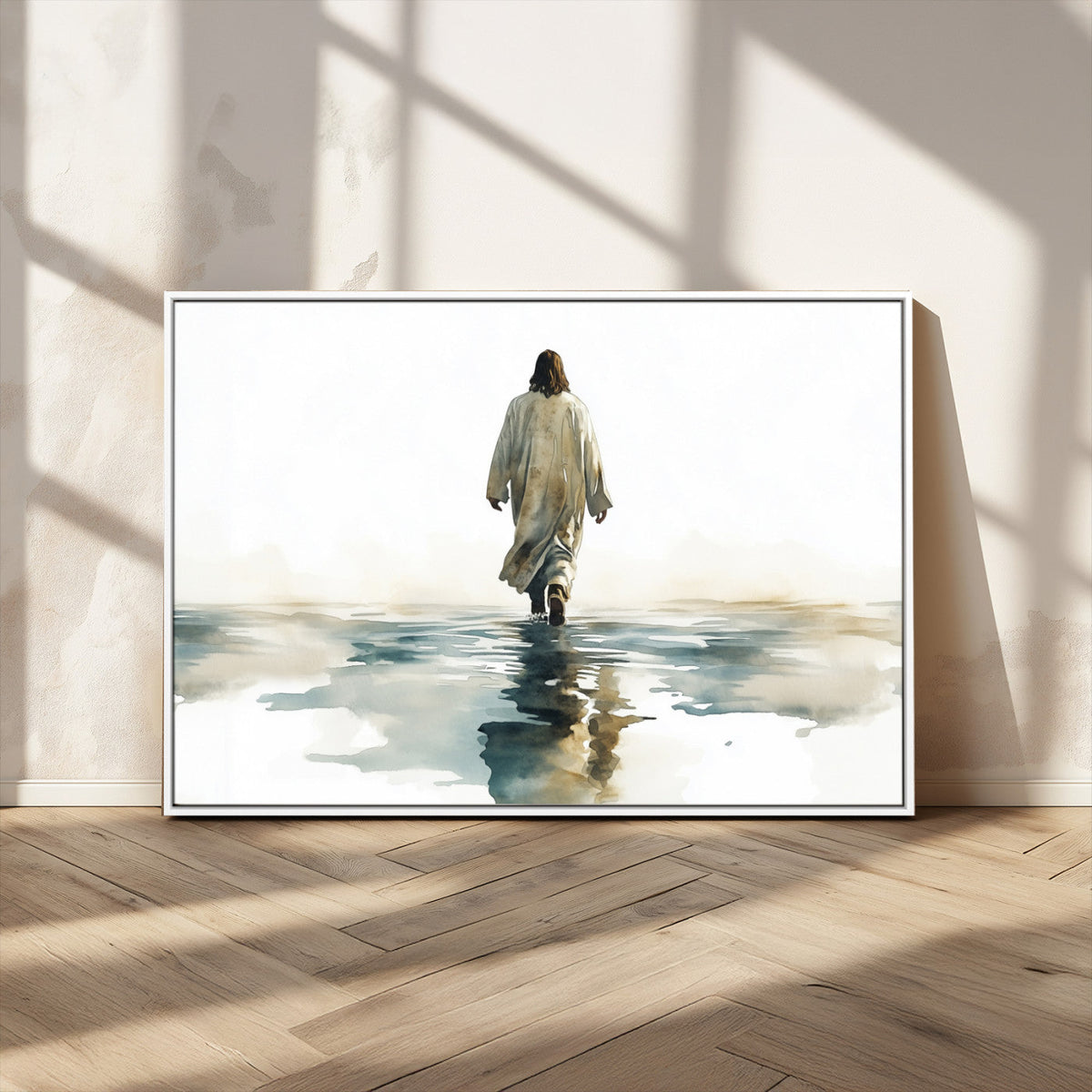Abstract Jesus Wall Art Canvas Print, Christian Wall Art,